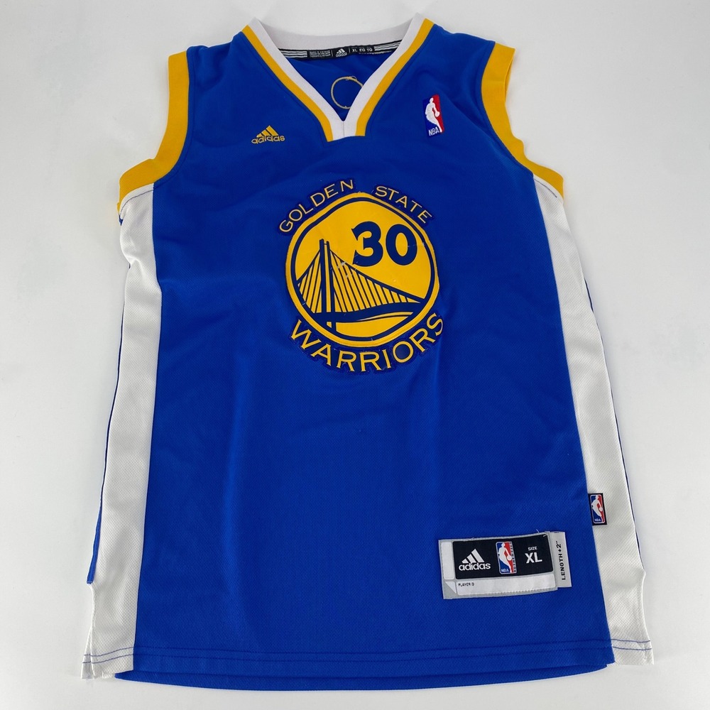 Stephen Curry Golden State Warriors Adidas Blue Jersey Size XL